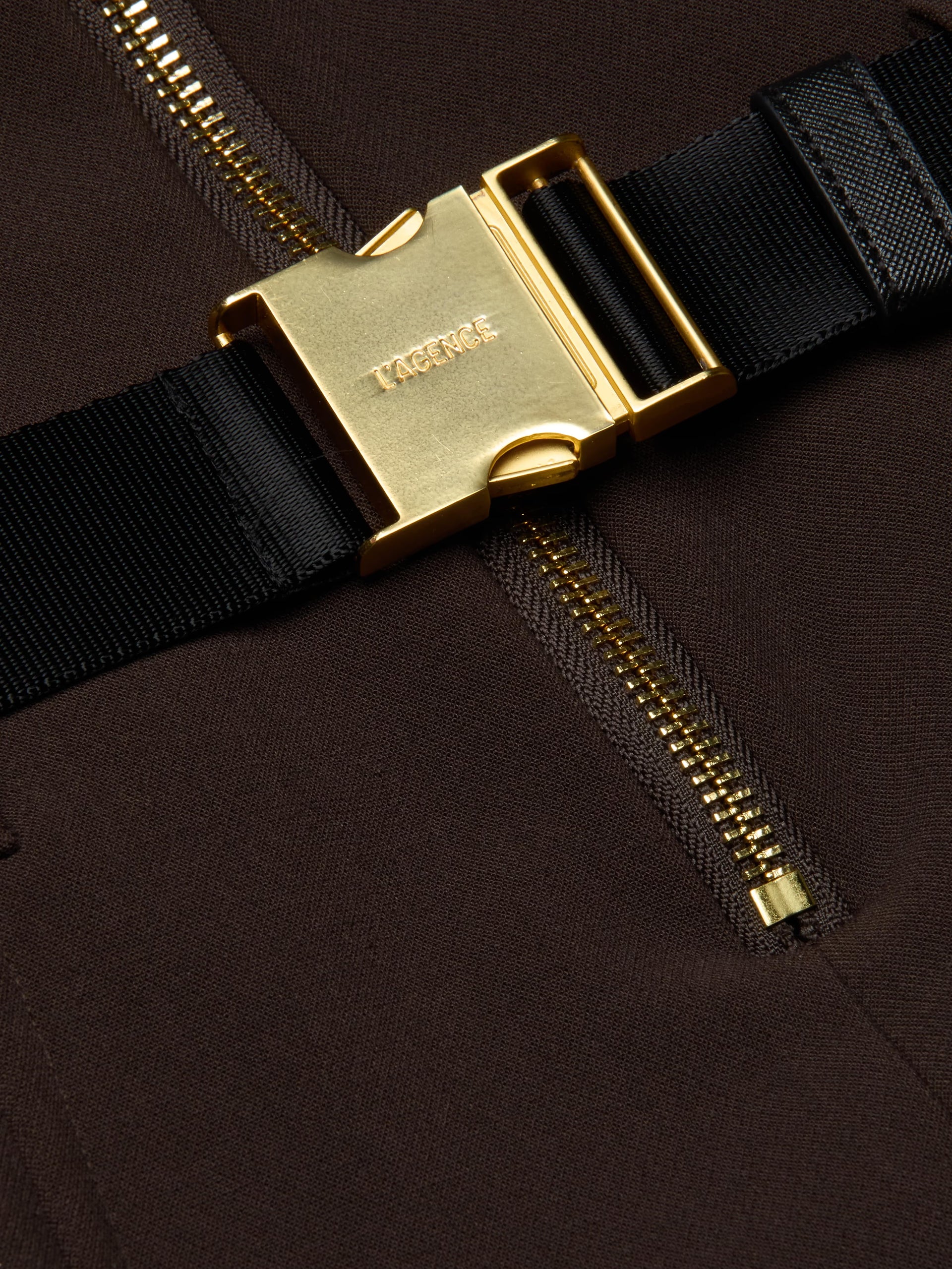 L'Agence Kylo Shirt Dress - Dark Brown