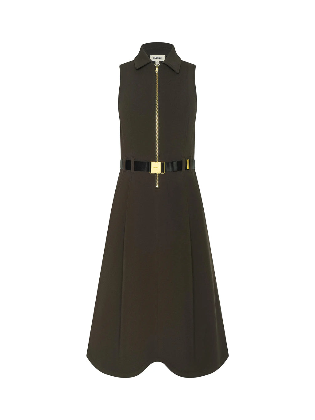 L'Agence Kylo Shirt Dress - Dark Brown