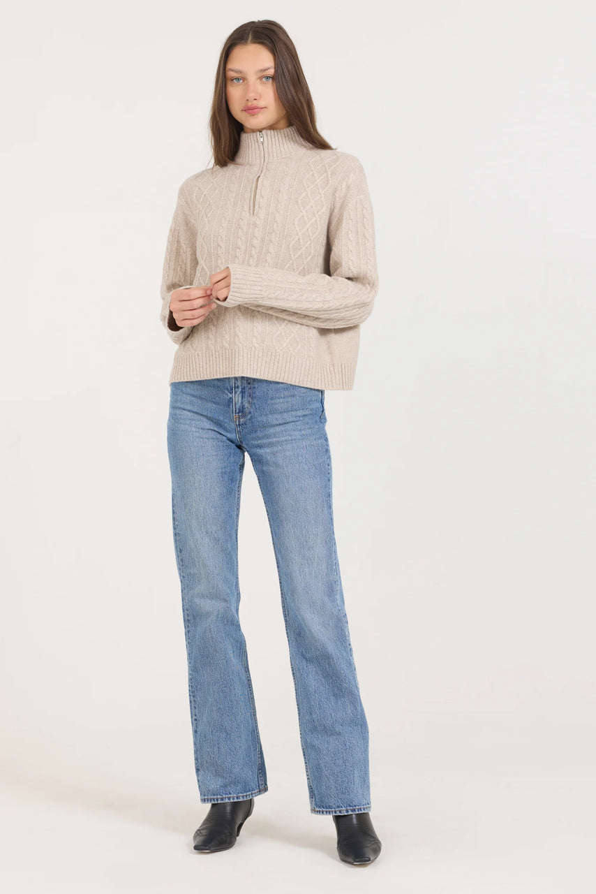 One Grey Day Lucia Pullover -Biscuit