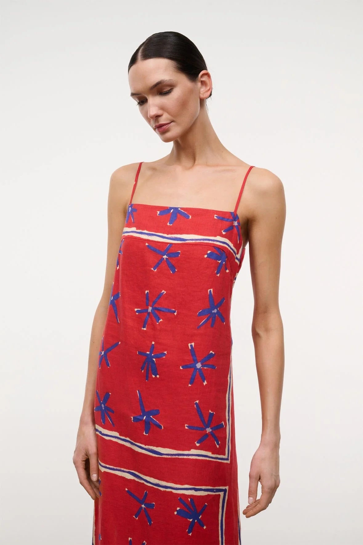 Staud Women's Laura Linen Dress - Red - Size S
