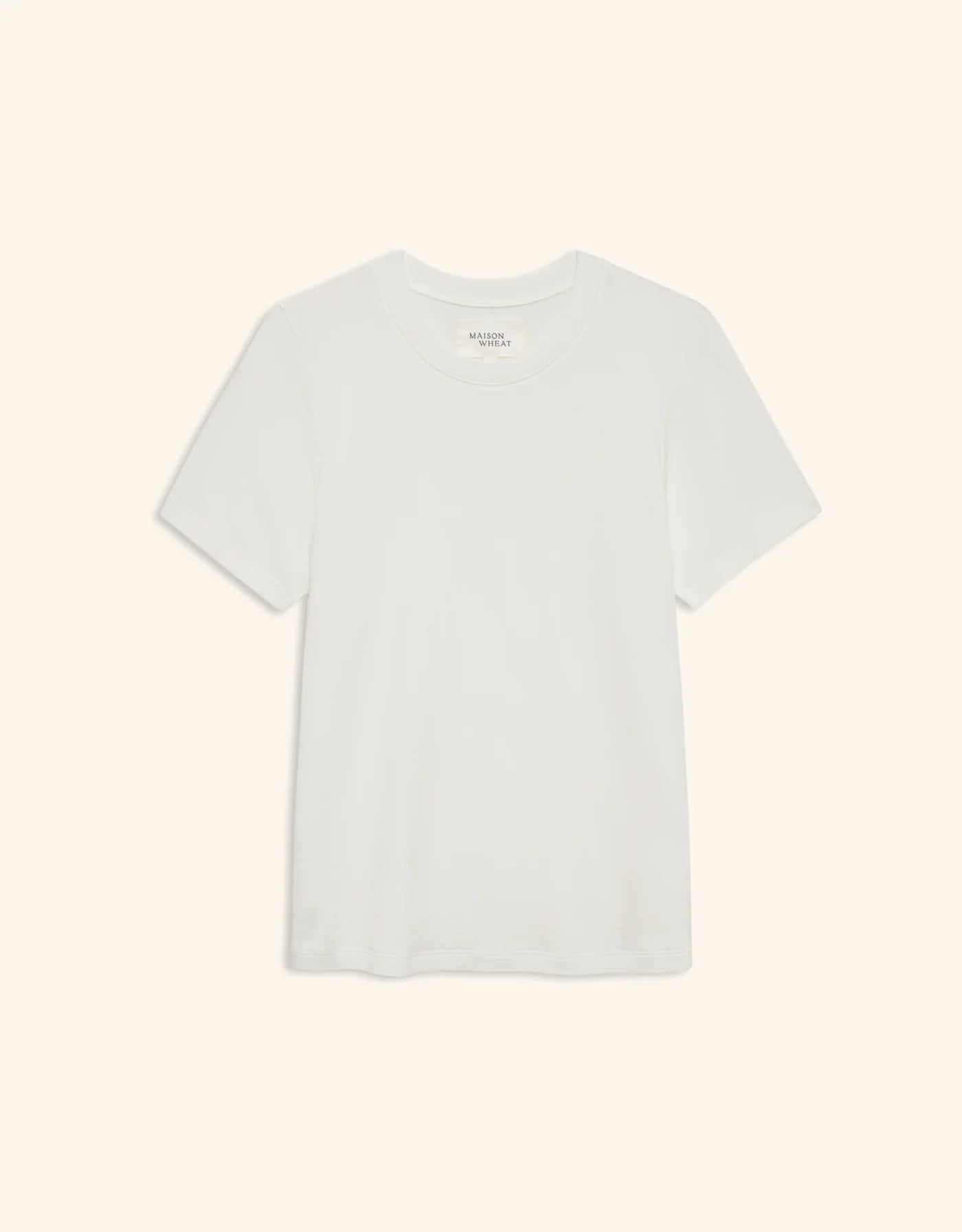 Maison Wheat St. Tropez Crew Neck Tee - White