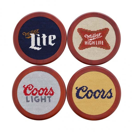 Smathers & Branson Great American Beers Needlepoint Coaster Set