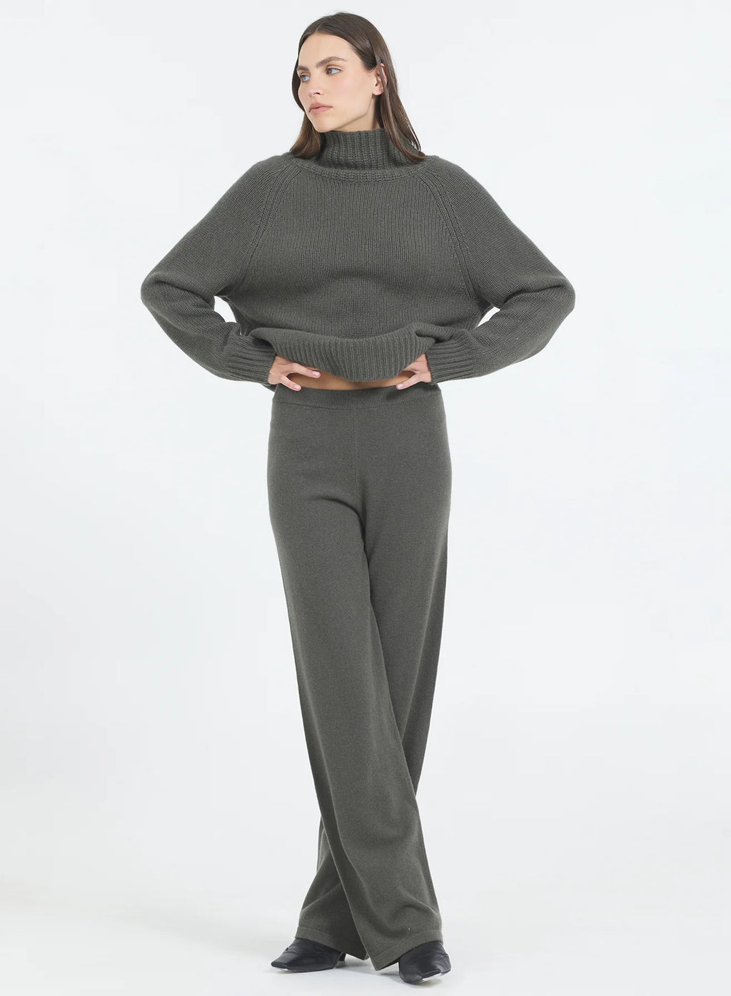 One Grey Day Forbes Cashmere Pant - Fir