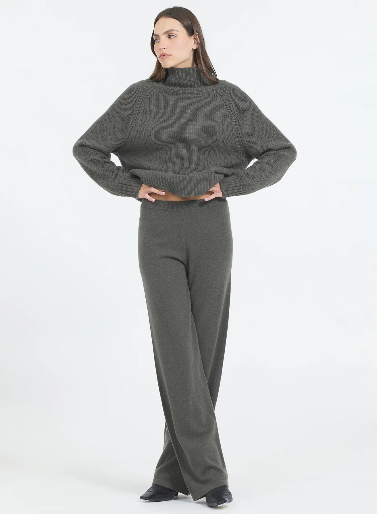 One Grey Day Forbes Cashmere Pant - Fir