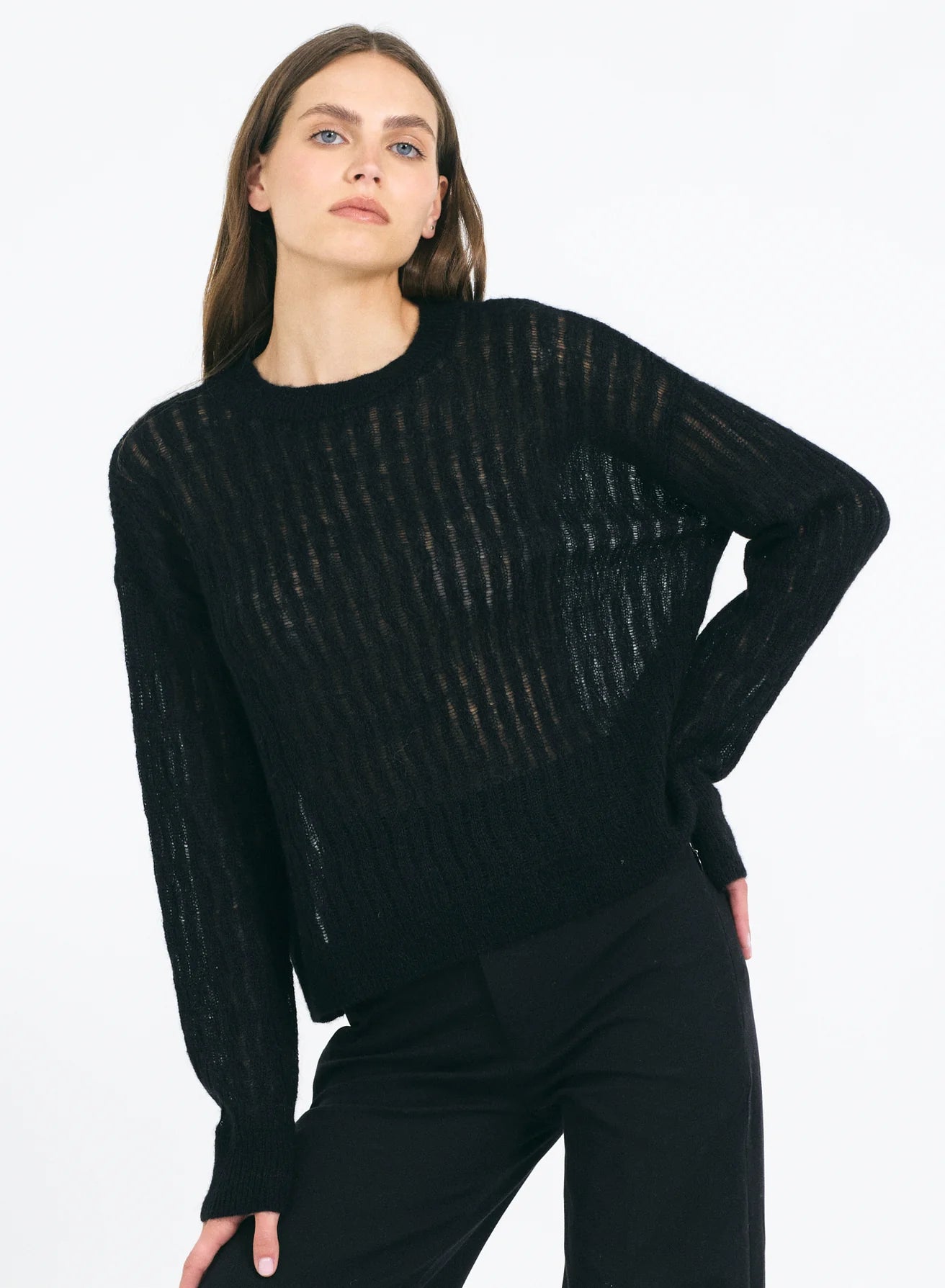 One Grey Day April Pullover - Black