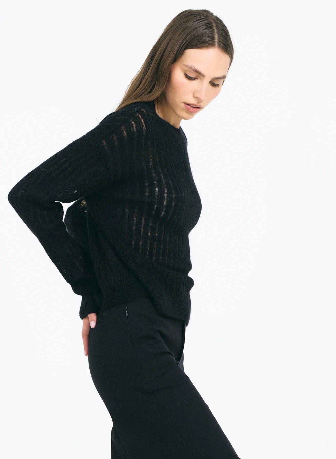 One Grey Day April Pullover - Black