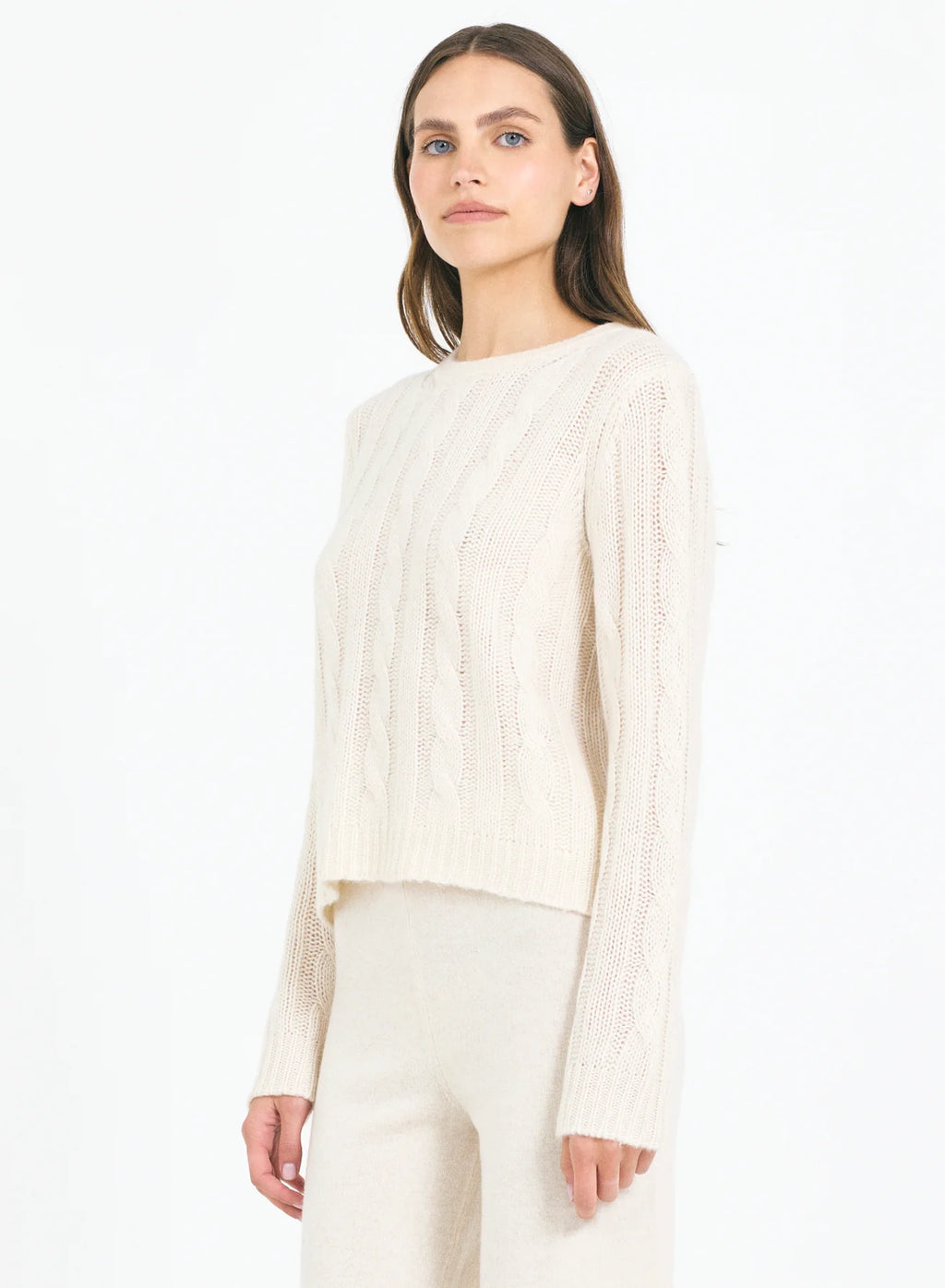 One Grey Day Mel Cashmere Pullover - Bone