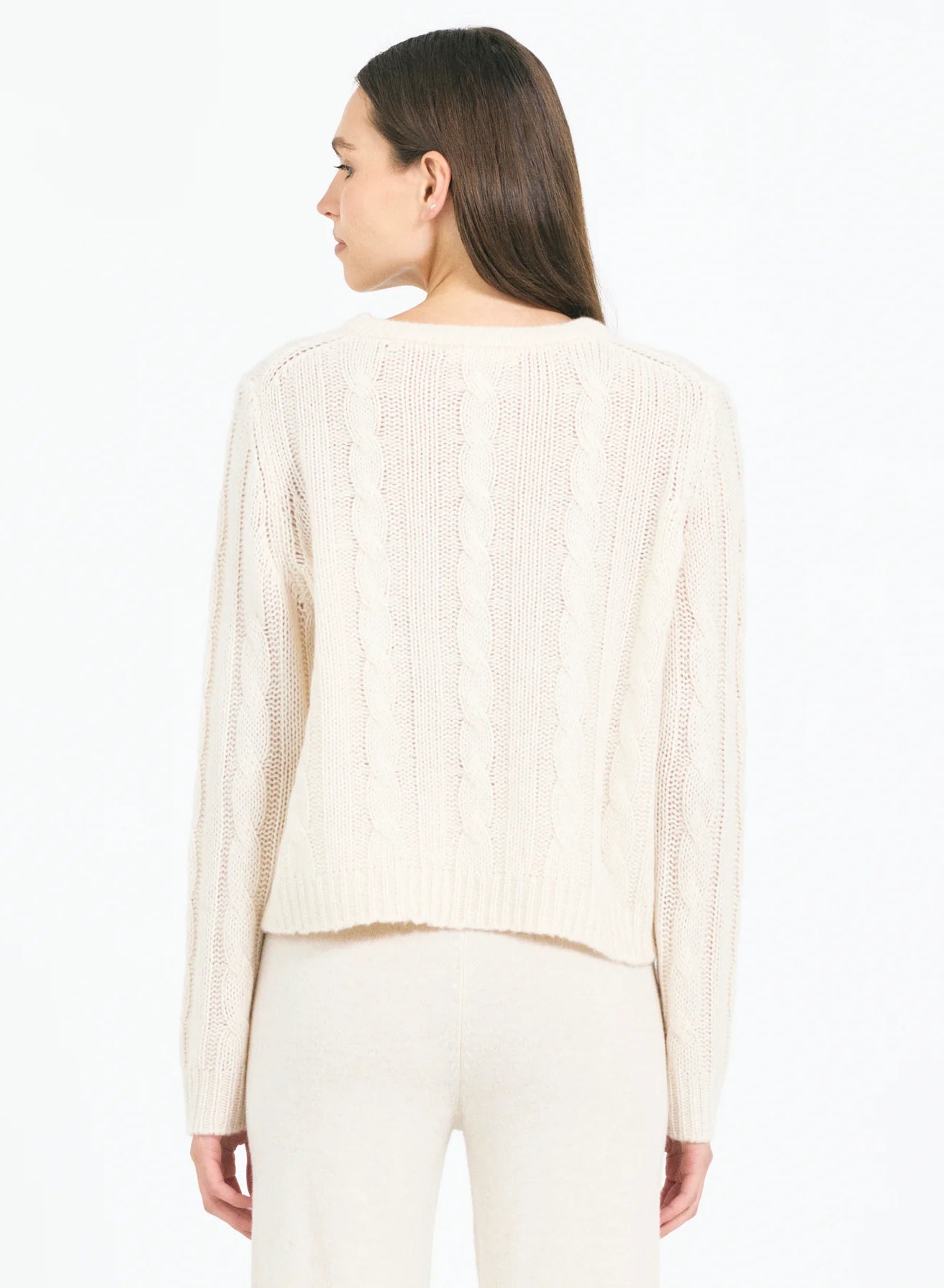 One Grey Day Mel Cashmere Pullover - Bone