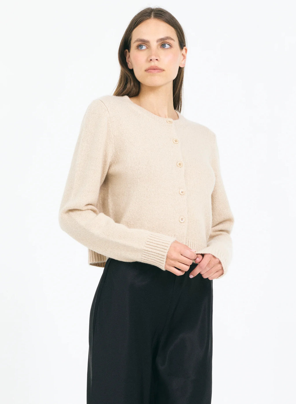 One Grey Day Heidi Cardigan - Glistening Sand
