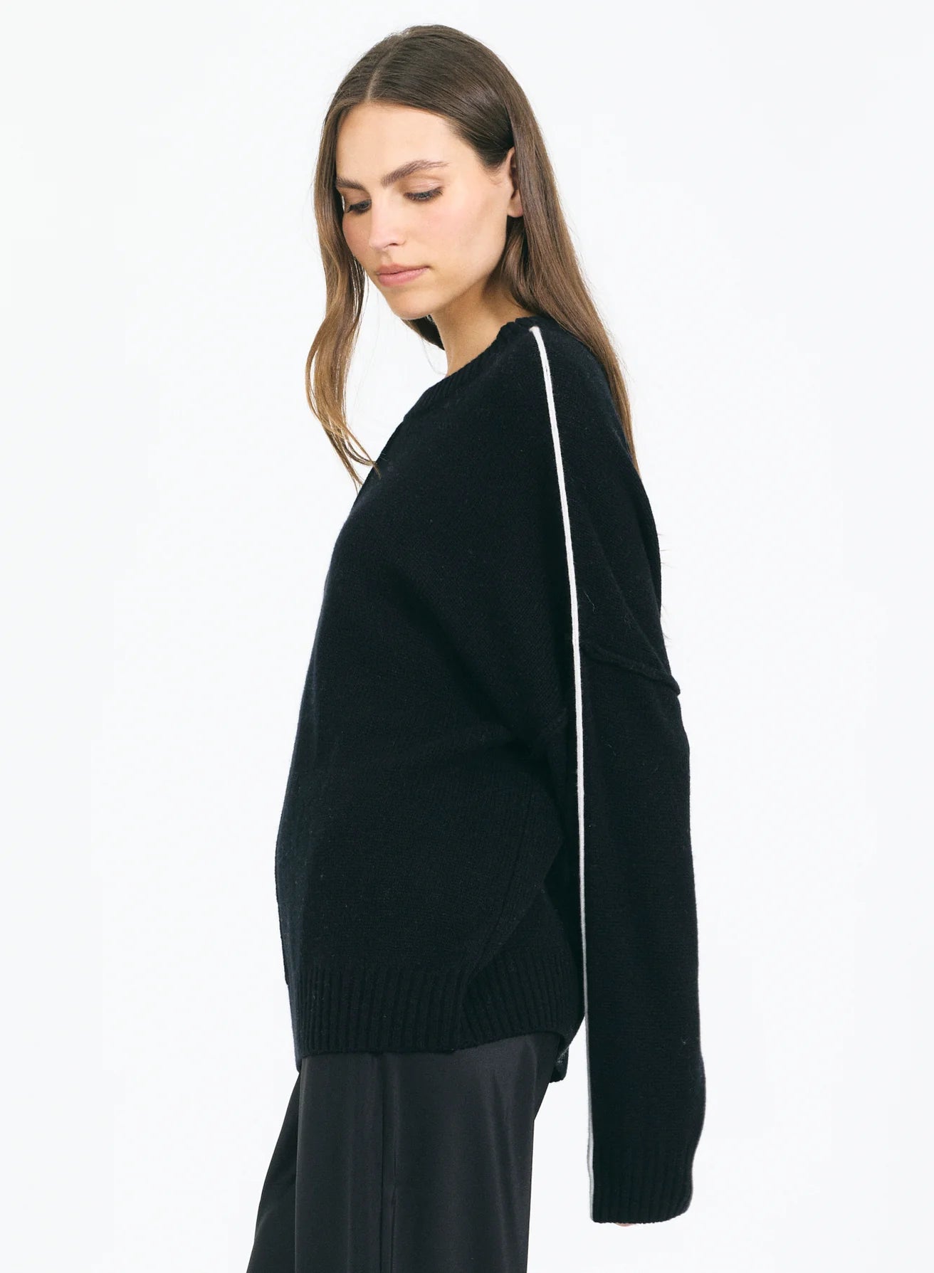 One Grey Day Greta Cashmere Crewneck
