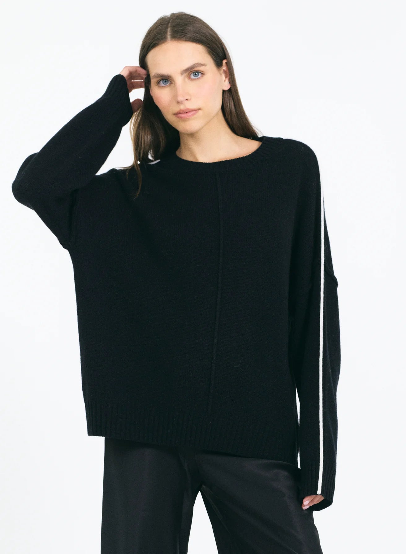 One Grey Day Greta Cashmere Crewneck