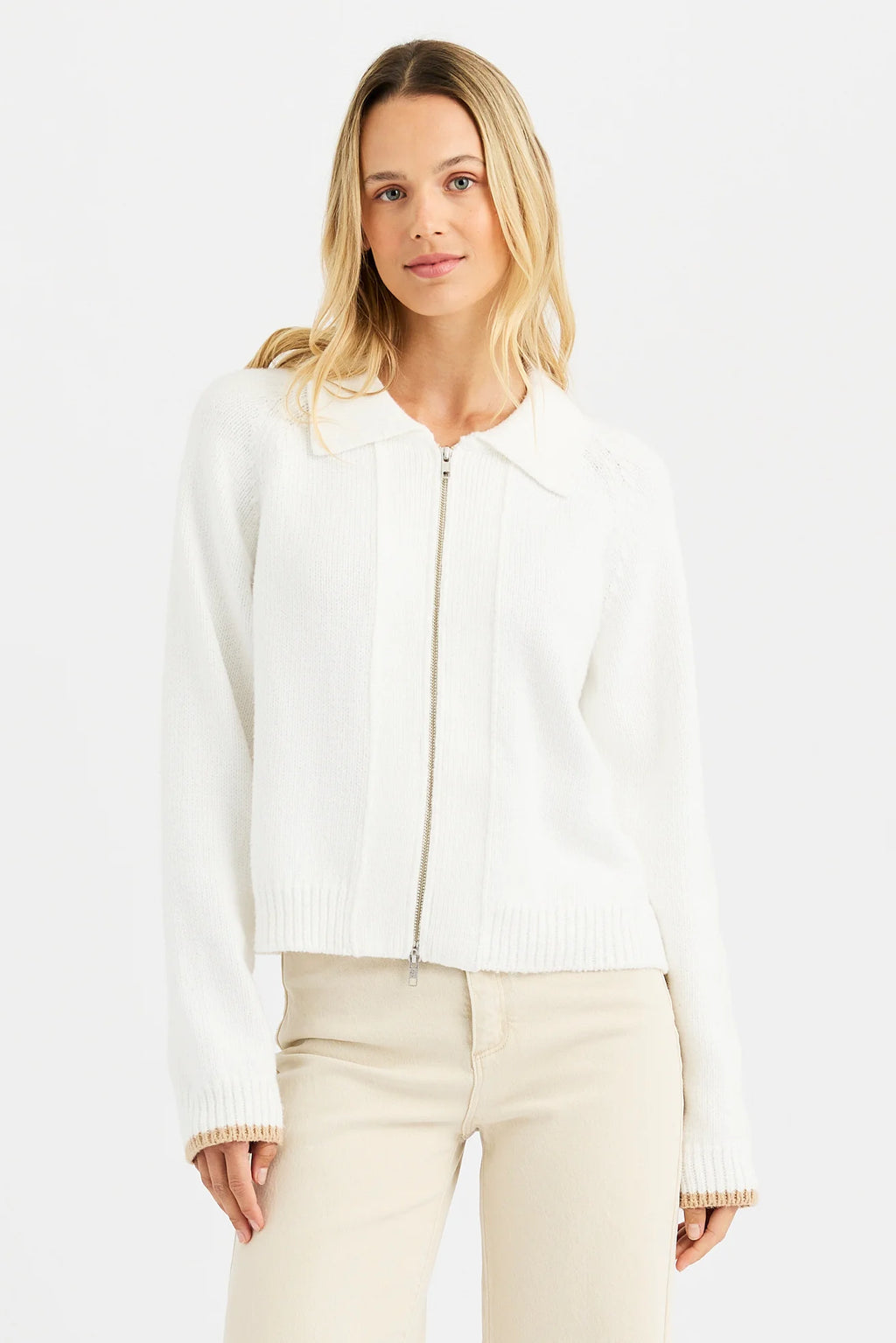 One Grey Day Mare Zip Sweater Jacket