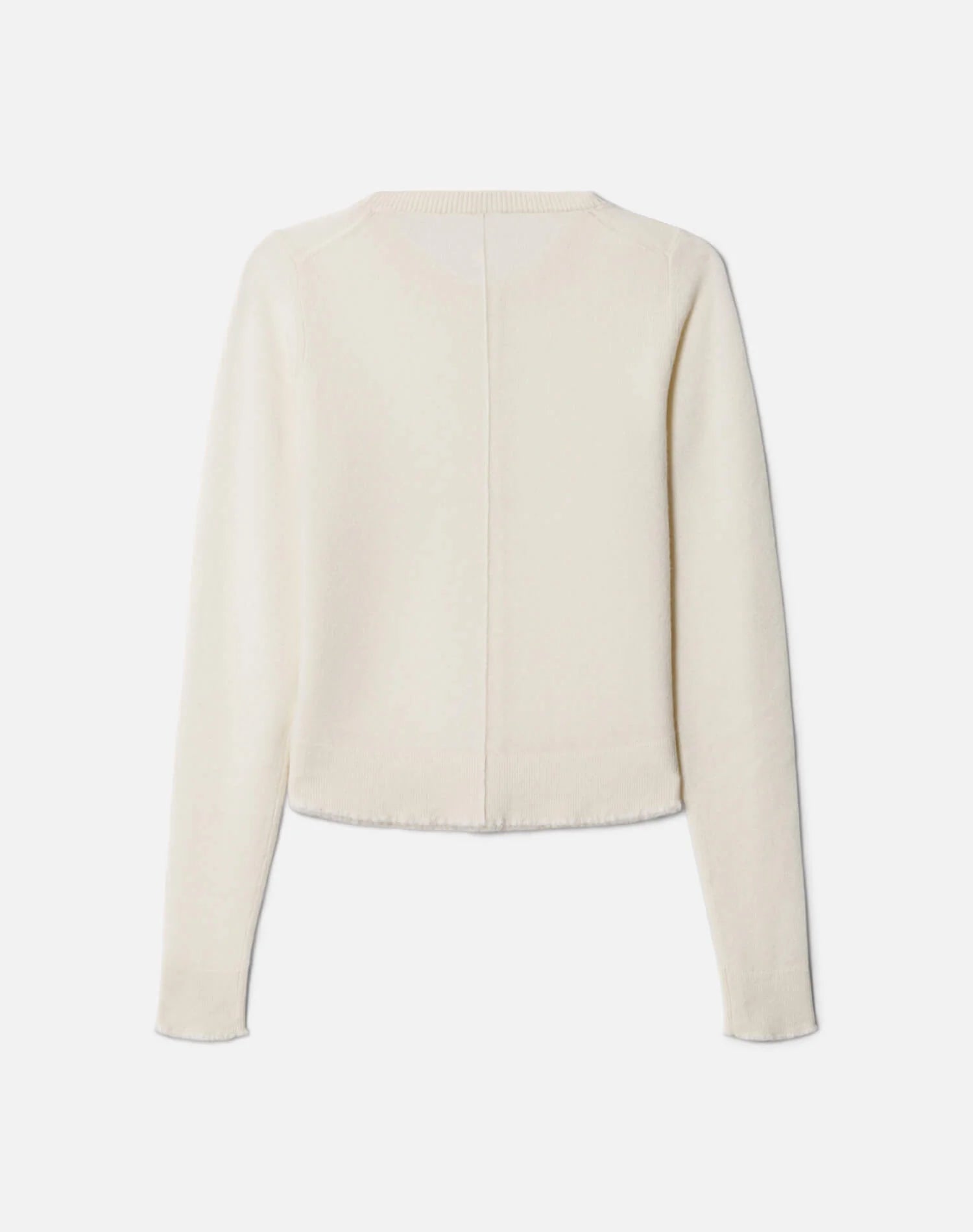 Re/Done Cashmere Crewneck Cardigan - Ivory