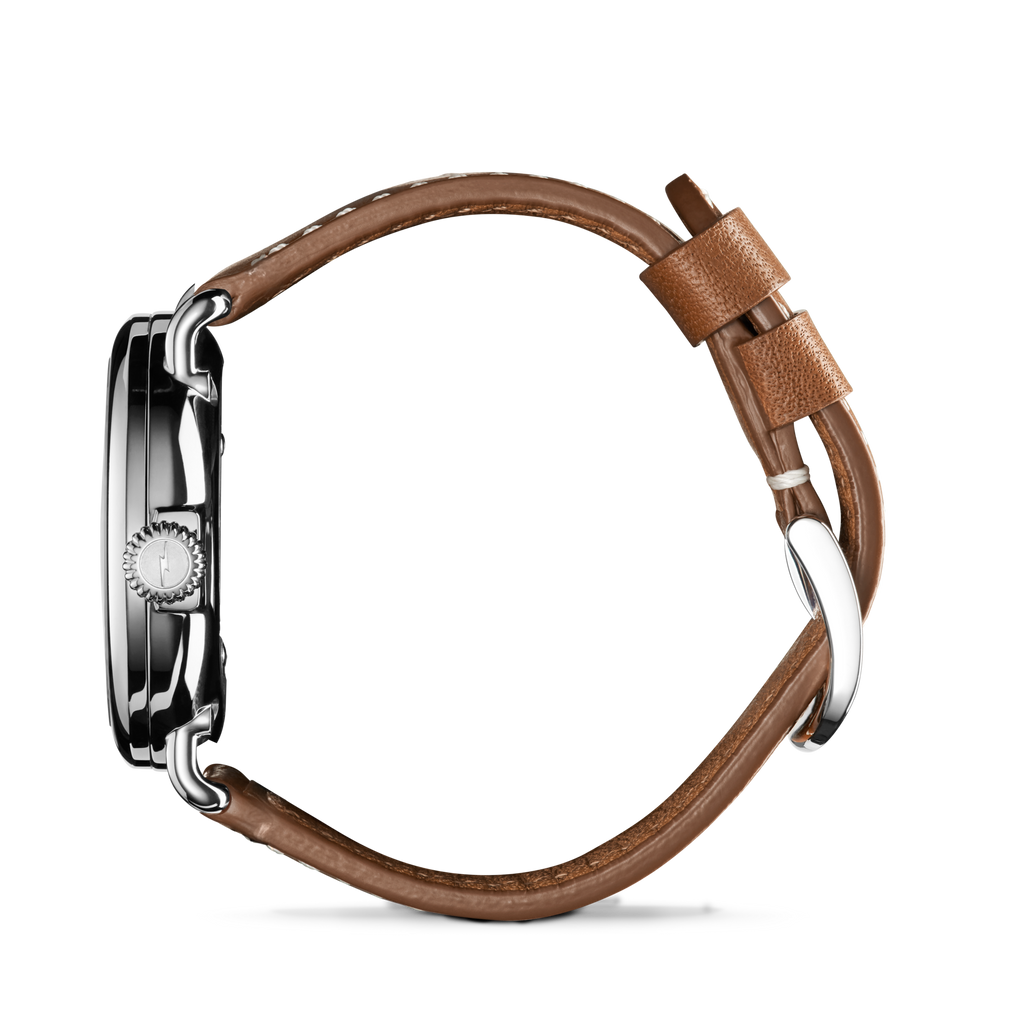 Shinola Runwell Watch 36mm - White/Tan Leather Straps