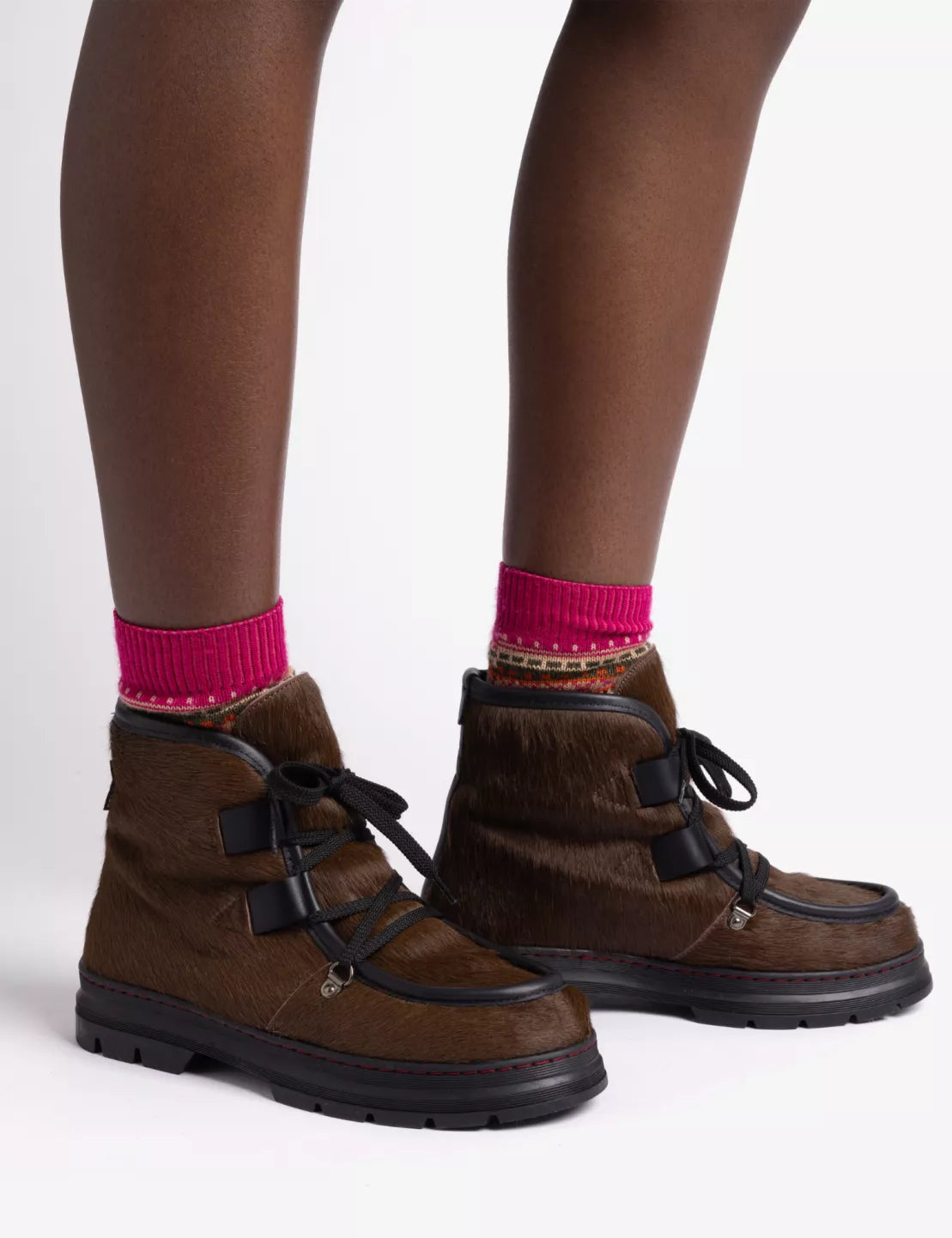 Penelope Chilvers Incredible Pony Shearling-Lined Boot Dark Oak