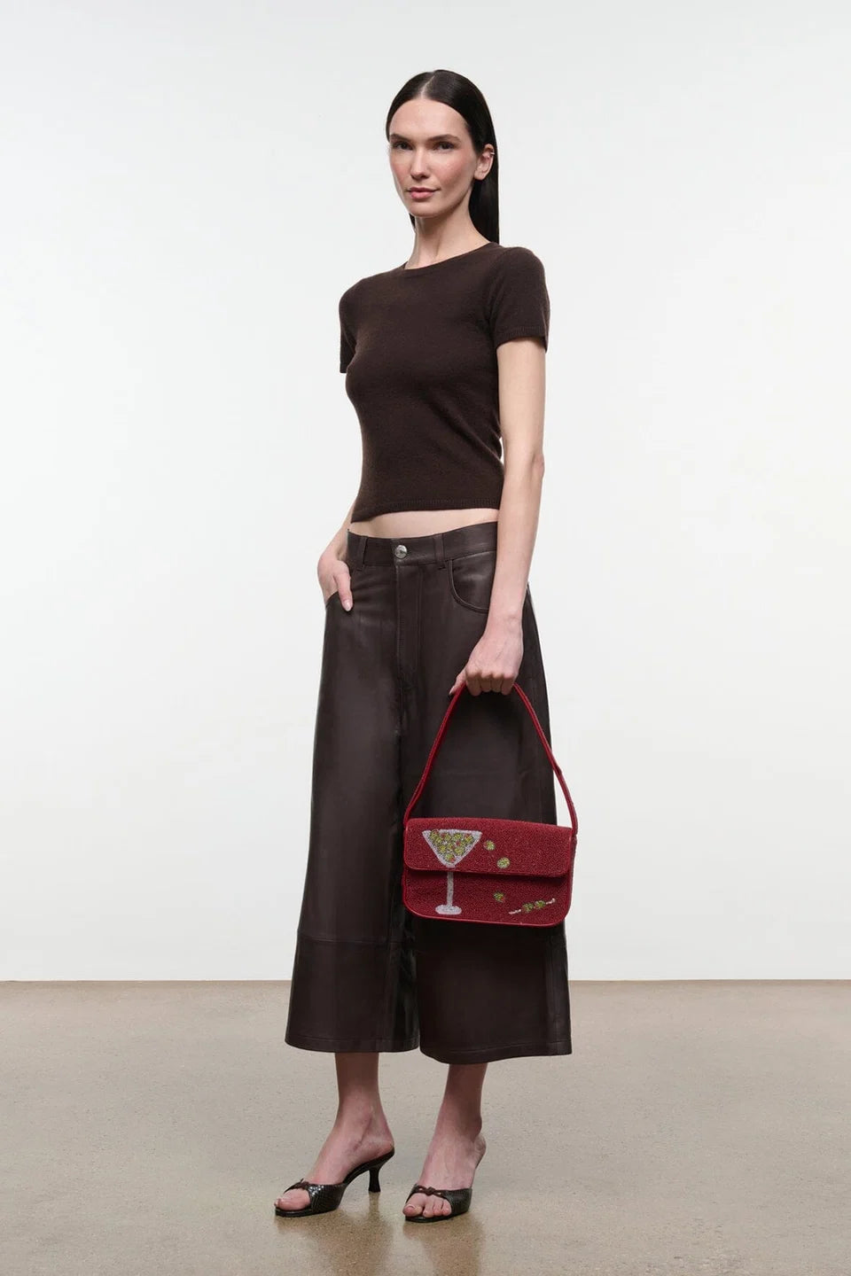 Staud Tommy Beaded Bag - Extra Dirty