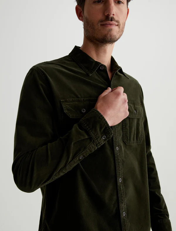 AG Aiden Utility Corduroy Shirt - Sulfur Dried Cedar