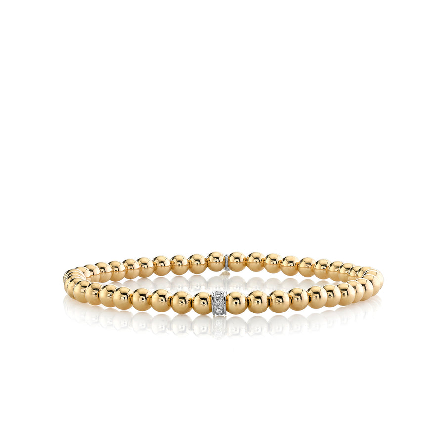 Sydney Evan 4MM Small Cocktail Eternity Rondelle On 14K Yellow Gold Round