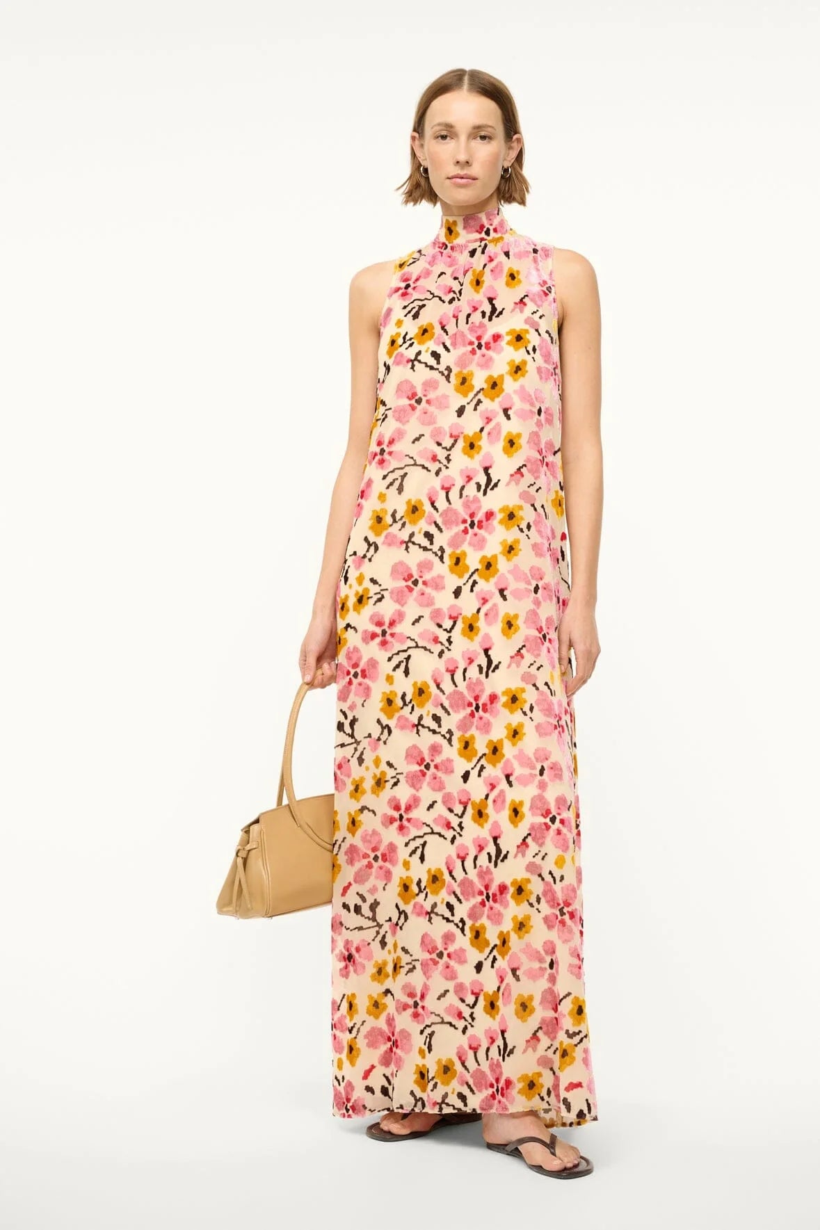 Staud Albee Dress Blossom Floral Tapestry