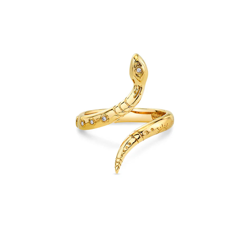 Sydney Evan Gold & Diamond Snake Ring