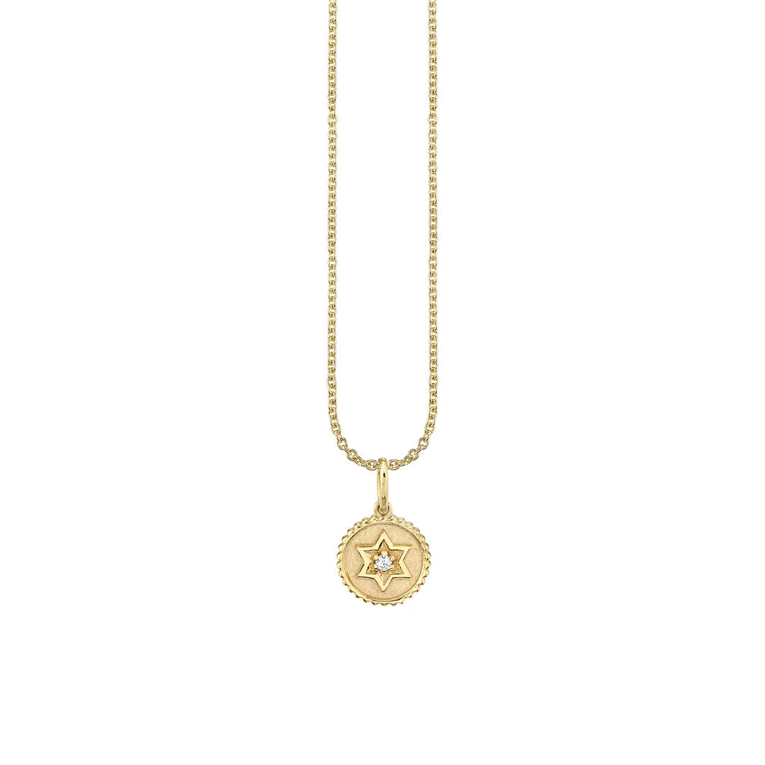 Sydney Evan Gold & Diamond Tiny Star Of David Coin