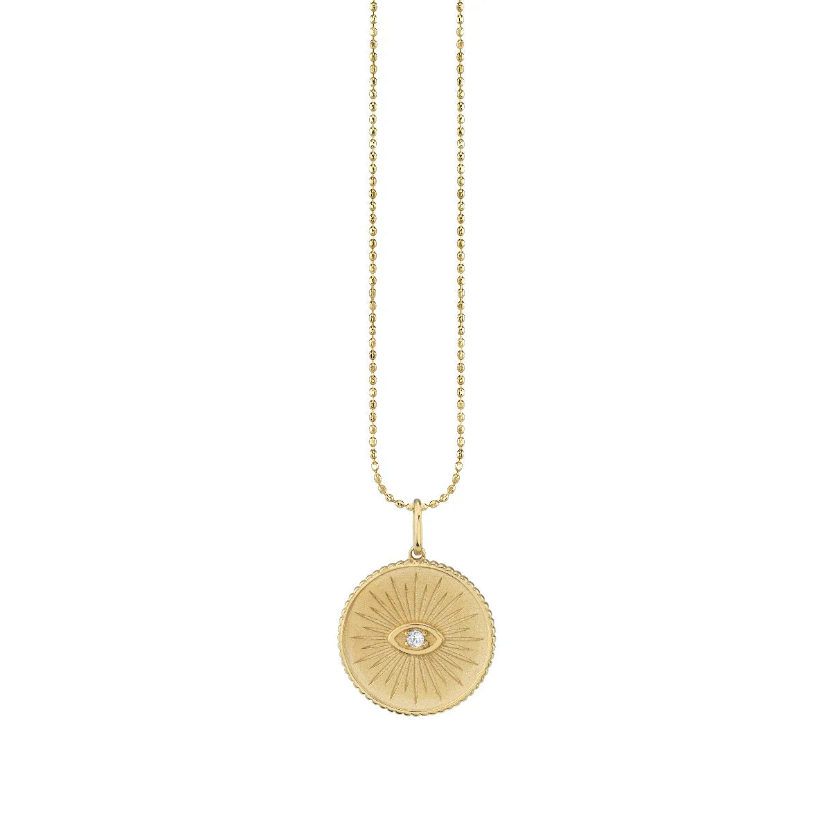 Sydney Evan Marquis Eye Coin Necklace