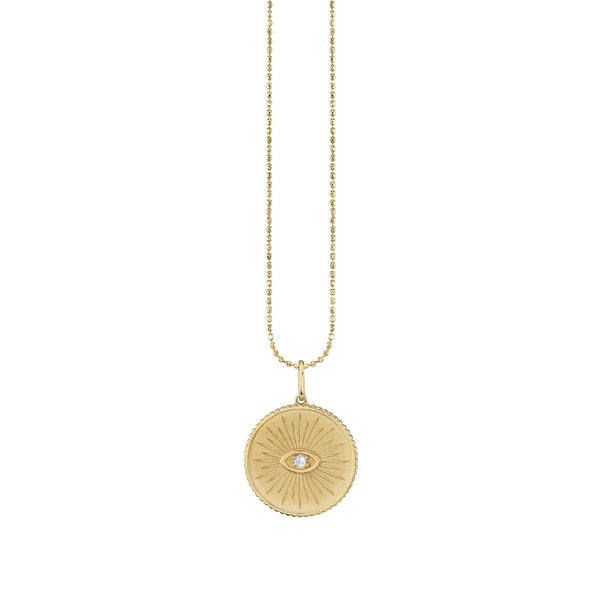 Sydney Evan Marquis Eye Coin Necklace