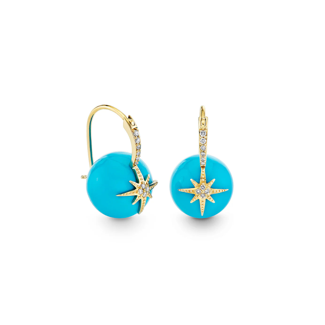 Sydney Evan Pave Starburst Bead Earring