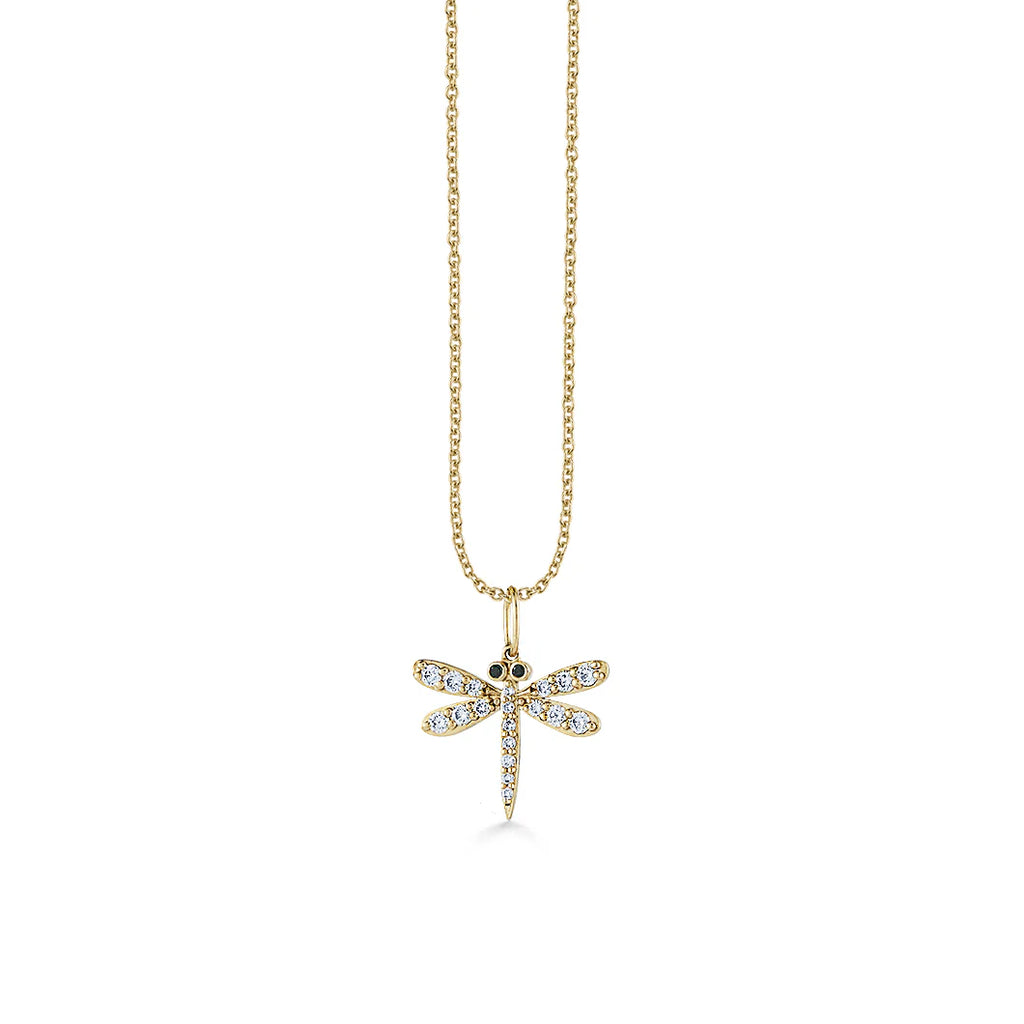 Sydney Evan Gold & Diamond Dragonfly Charm
