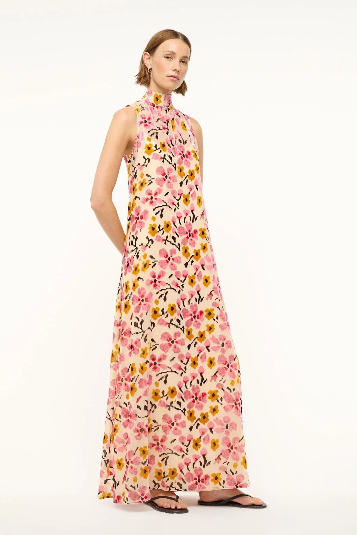 Staud Albee Dress Blossom Floral Tapestry