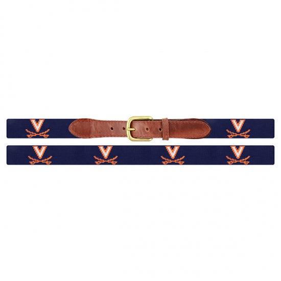Smathers & Branson Virginia (Dark Navy) Needlepoint Belt
