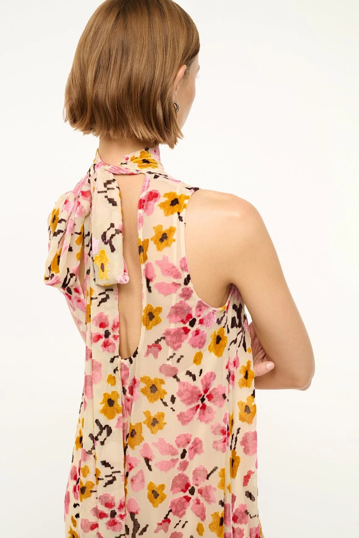 Staud Albee Dress Blossom Floral Tapestry