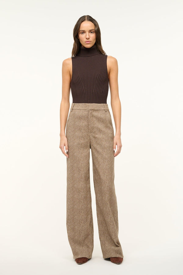 Staud Prince Herringbone Pant Mocha