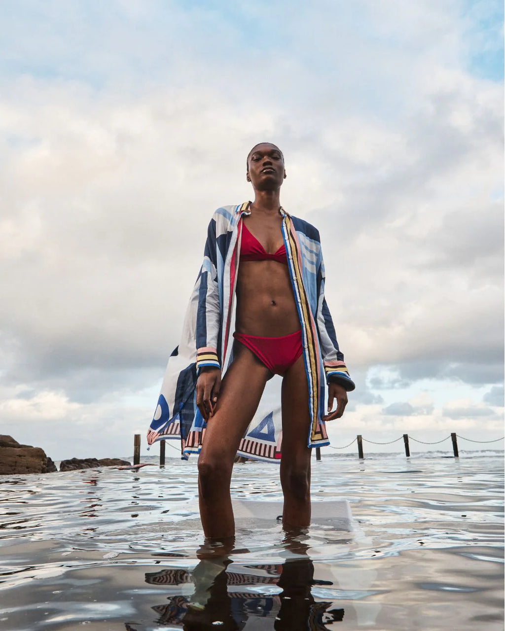 Ilio Nema Artemis Shirtdress - Blue Sarong Voile