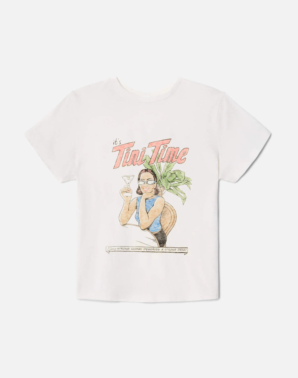Re/Done Classic "Tini Time" Tee Vintage White