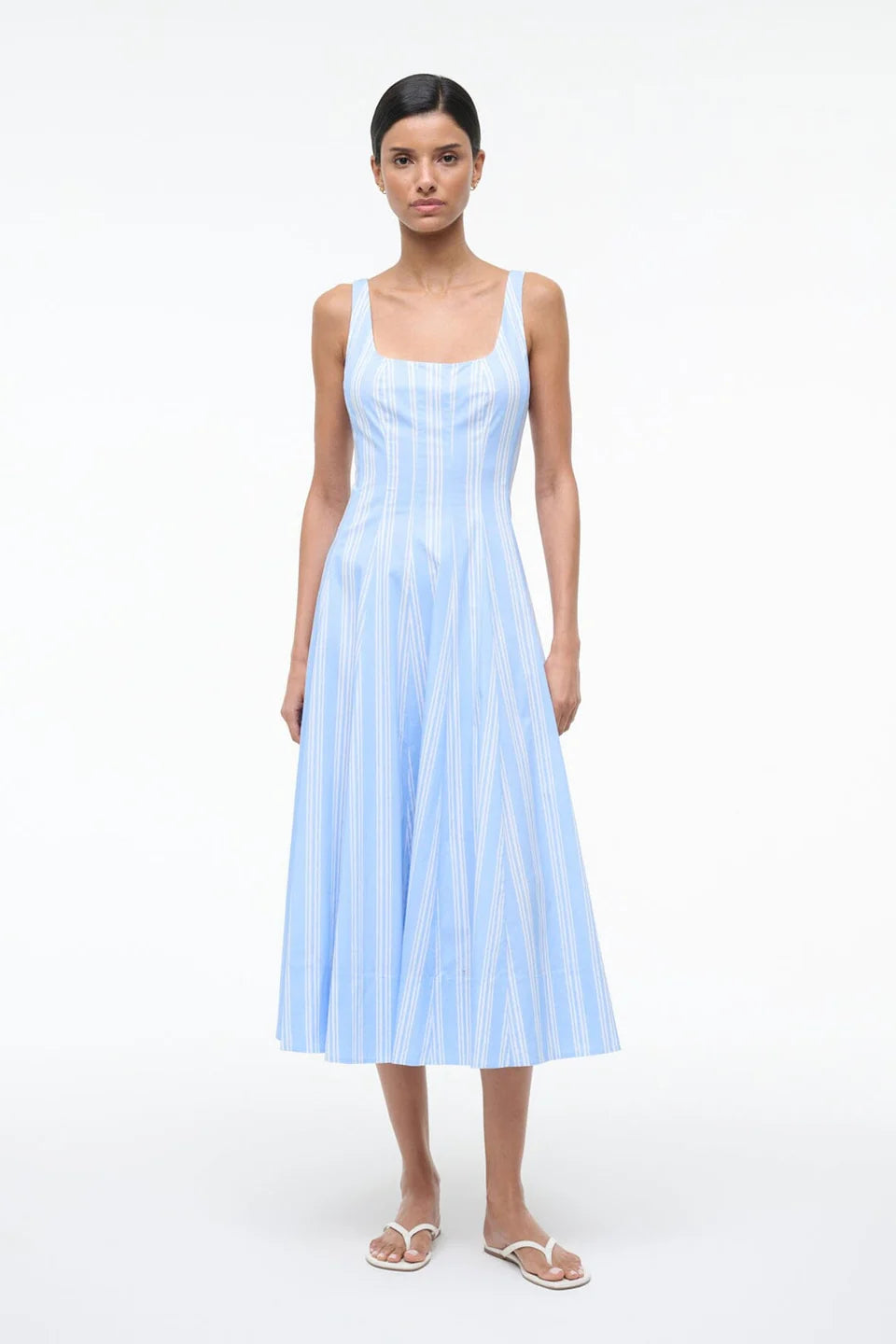 Staud Wells Dress - Ventura Stripe