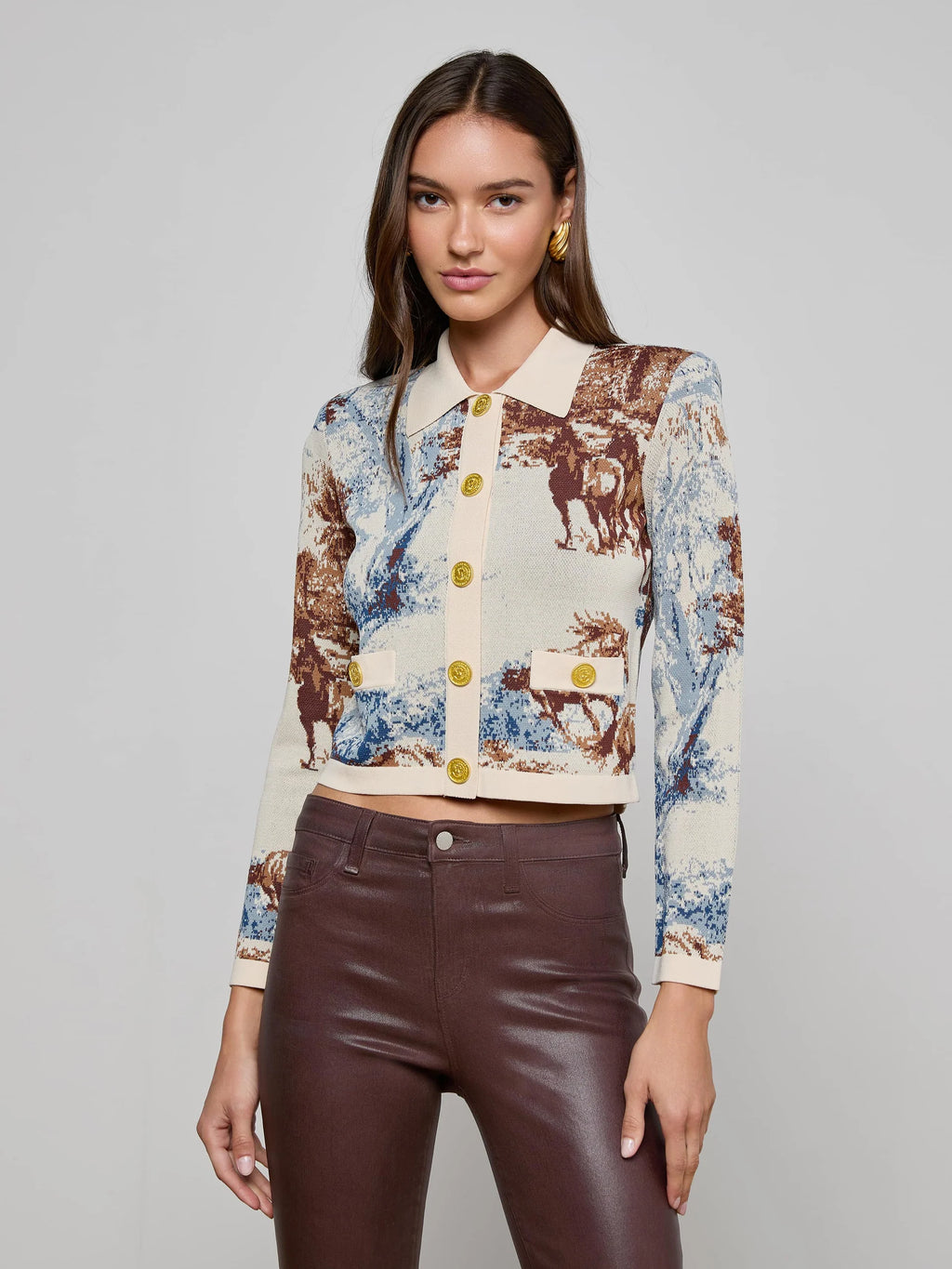 L'Agence Osiris Jacquard Cardigan