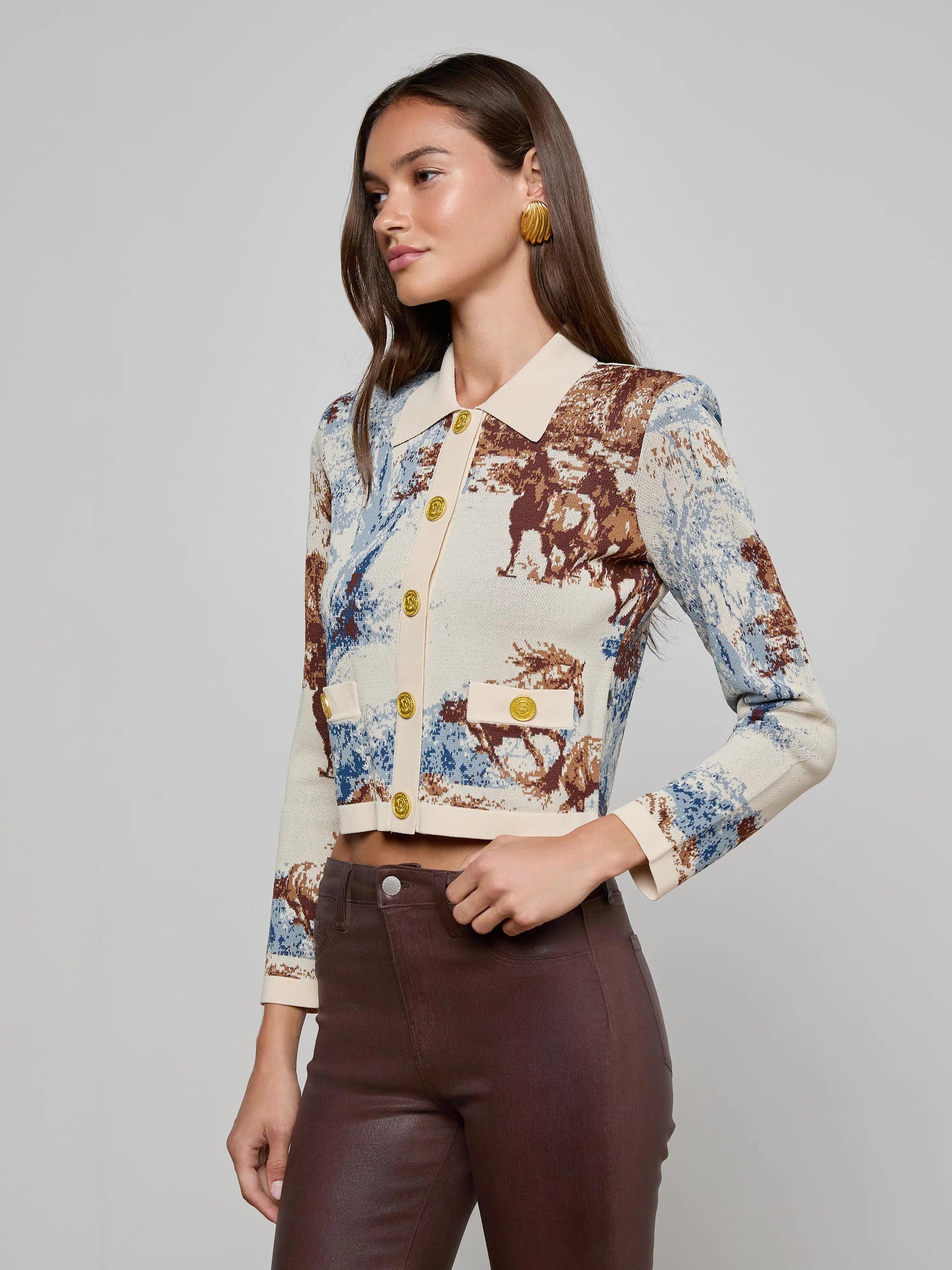 L'Agence Osiris Jacquard Cardigan