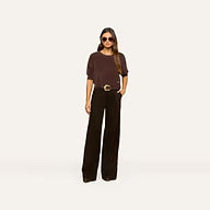 L'Agence Guinevere Cropped Pullover - Dark Java