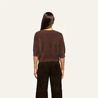 L'Agence Guinevere Cropped Pullover - Dark Java