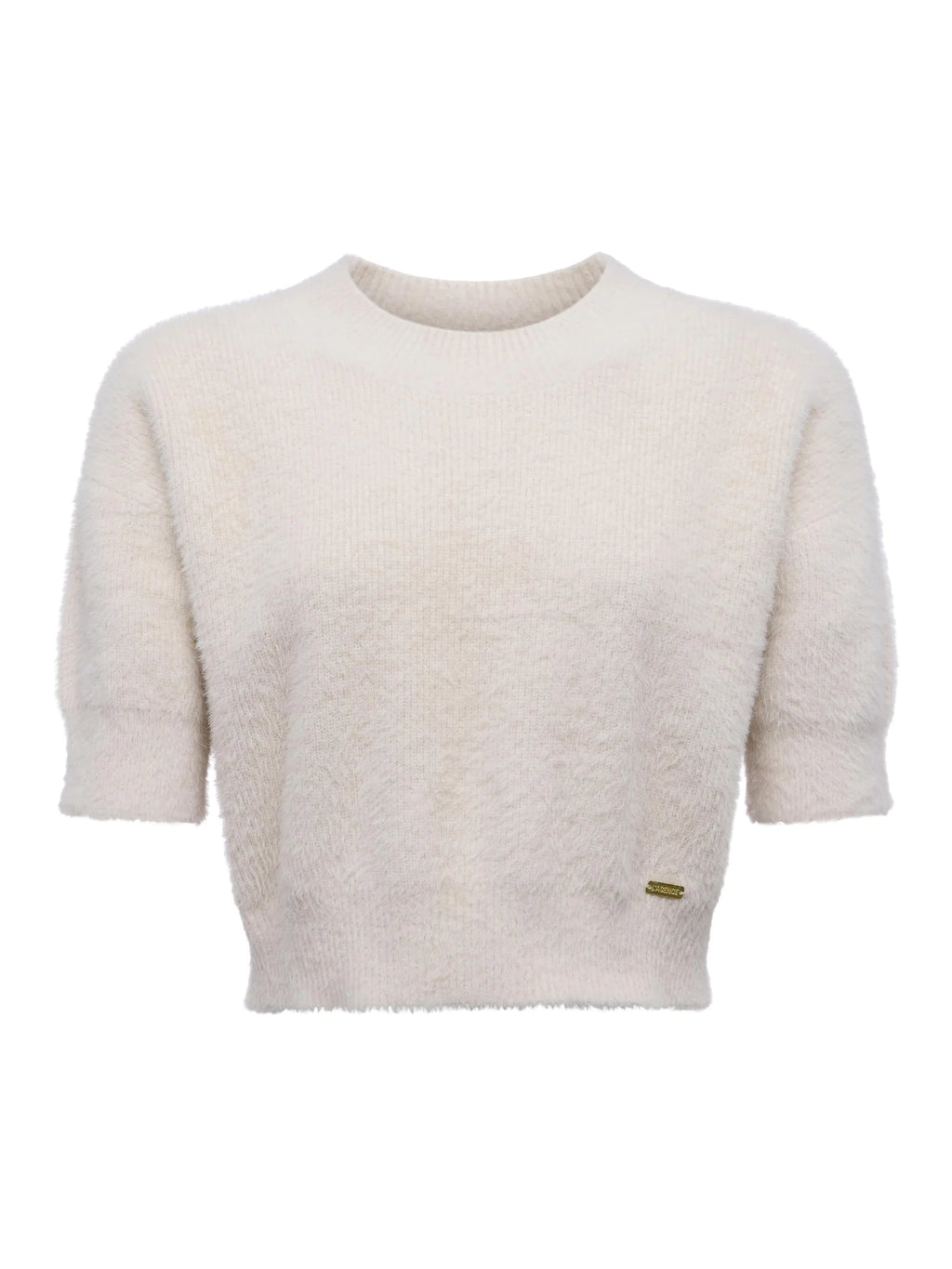 L'Agence Guinevere Cropped Pullover - Vintage White