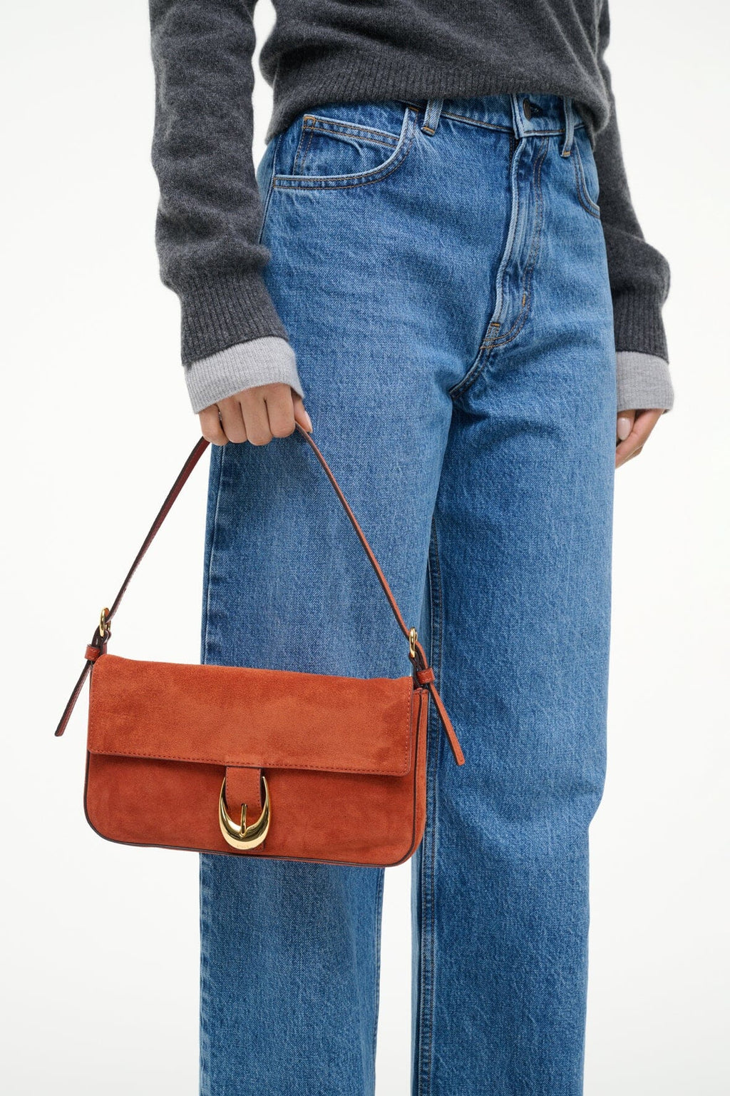 Staud Harlow Bag Auburn Suede