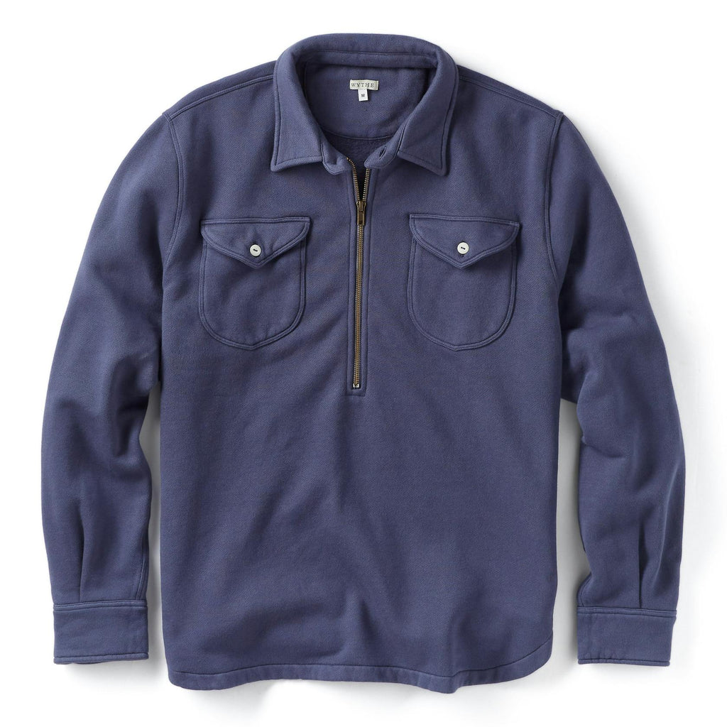 Wythe Half-Zip Sweatshirt - Faded Navy