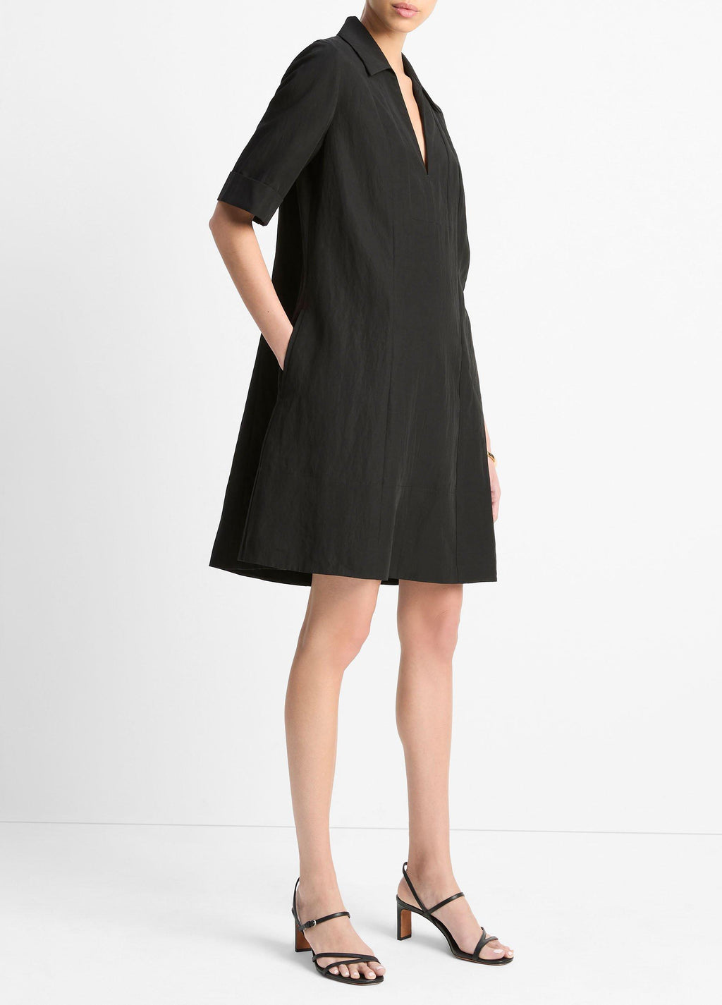 Vince Short A-Line Dress - Black