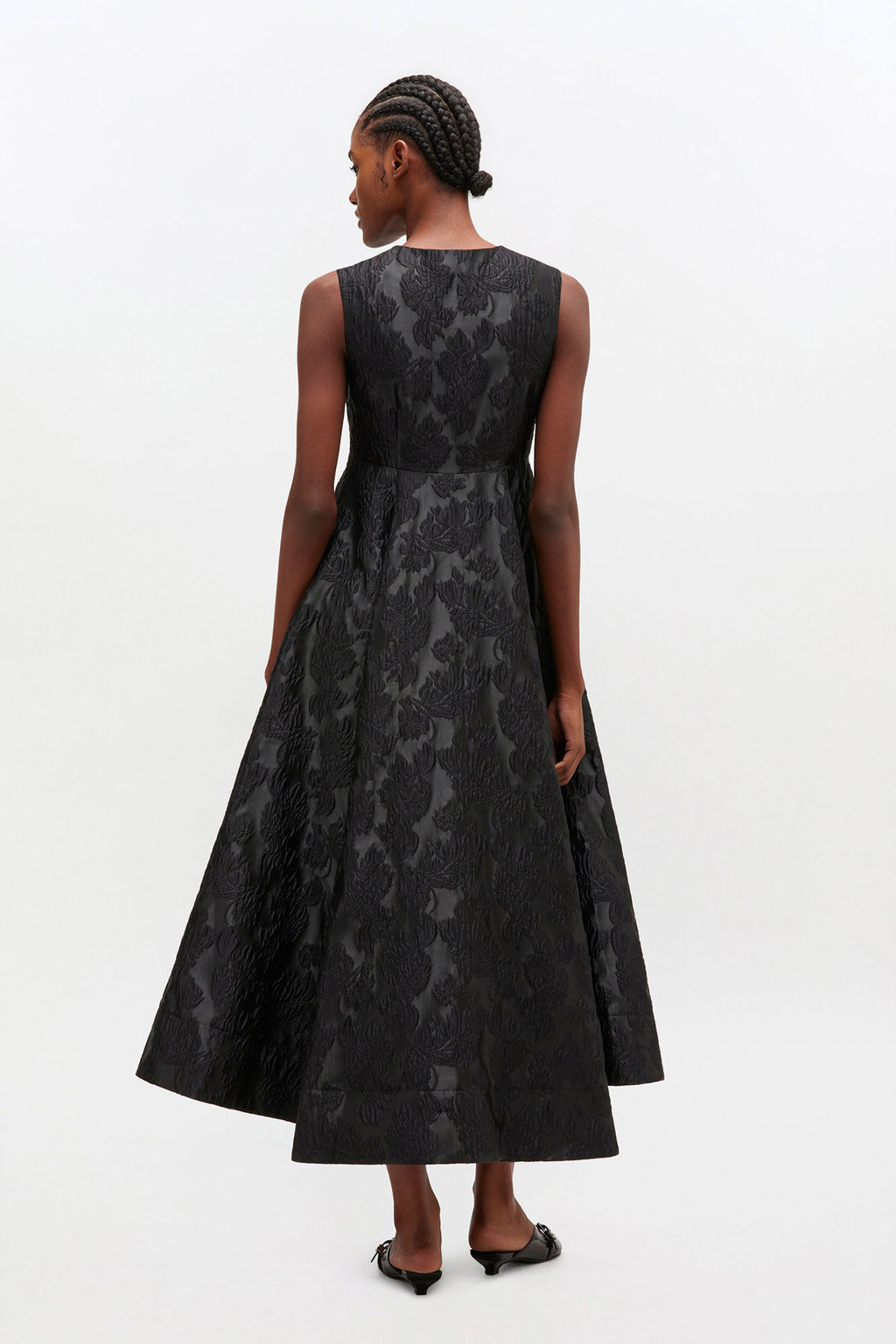 Ganni Satin Cloque Long Dress