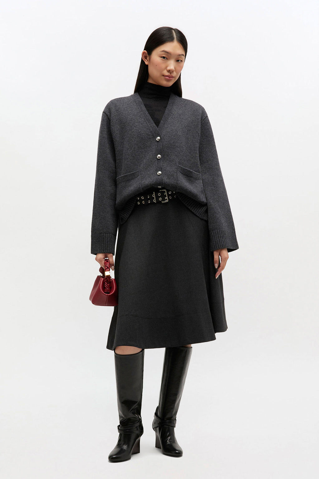 Ganni Wool Suiting Wrap Skirt -