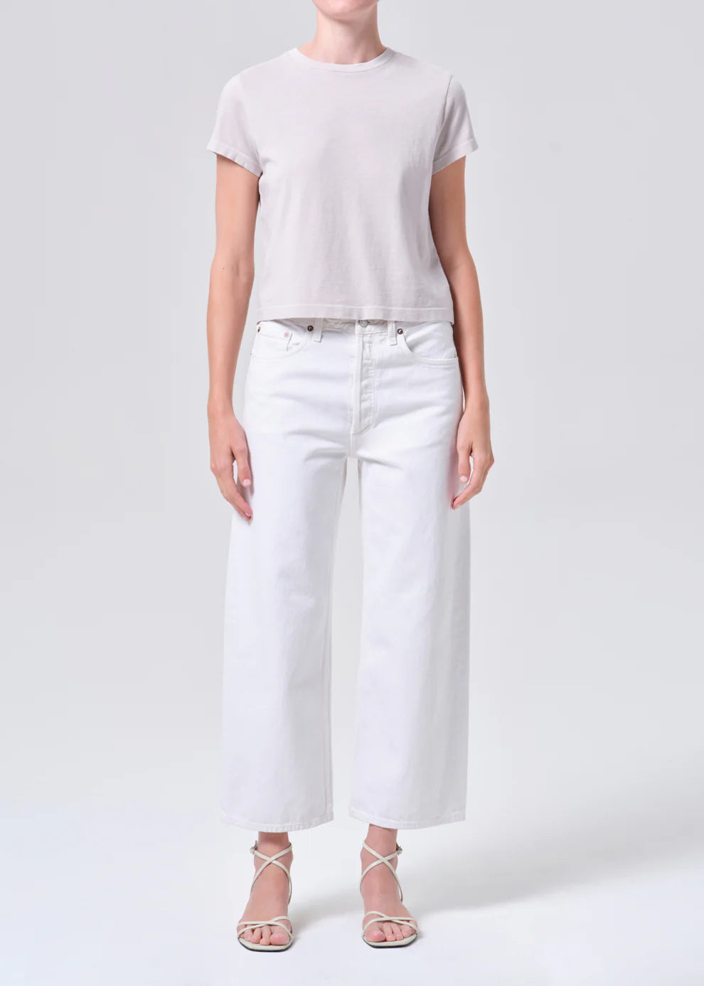 Agolde Arc Jean In Chalk White