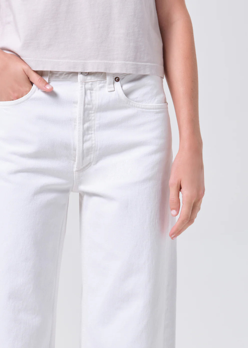 Agolde Arc Jean In Chalk White