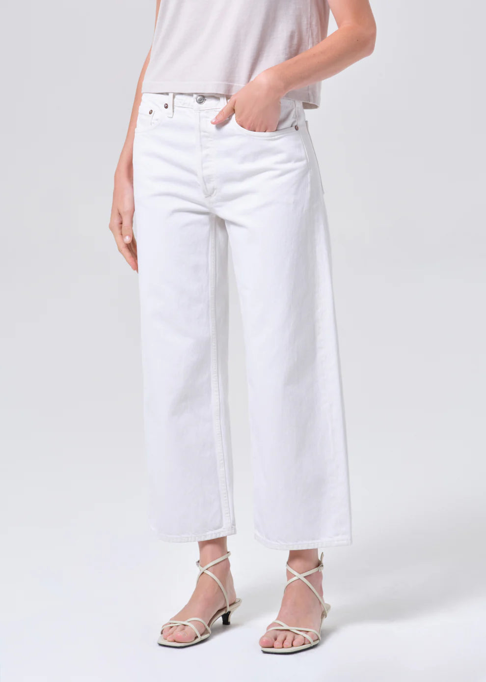 Agolde Arc Jean In Chalk White