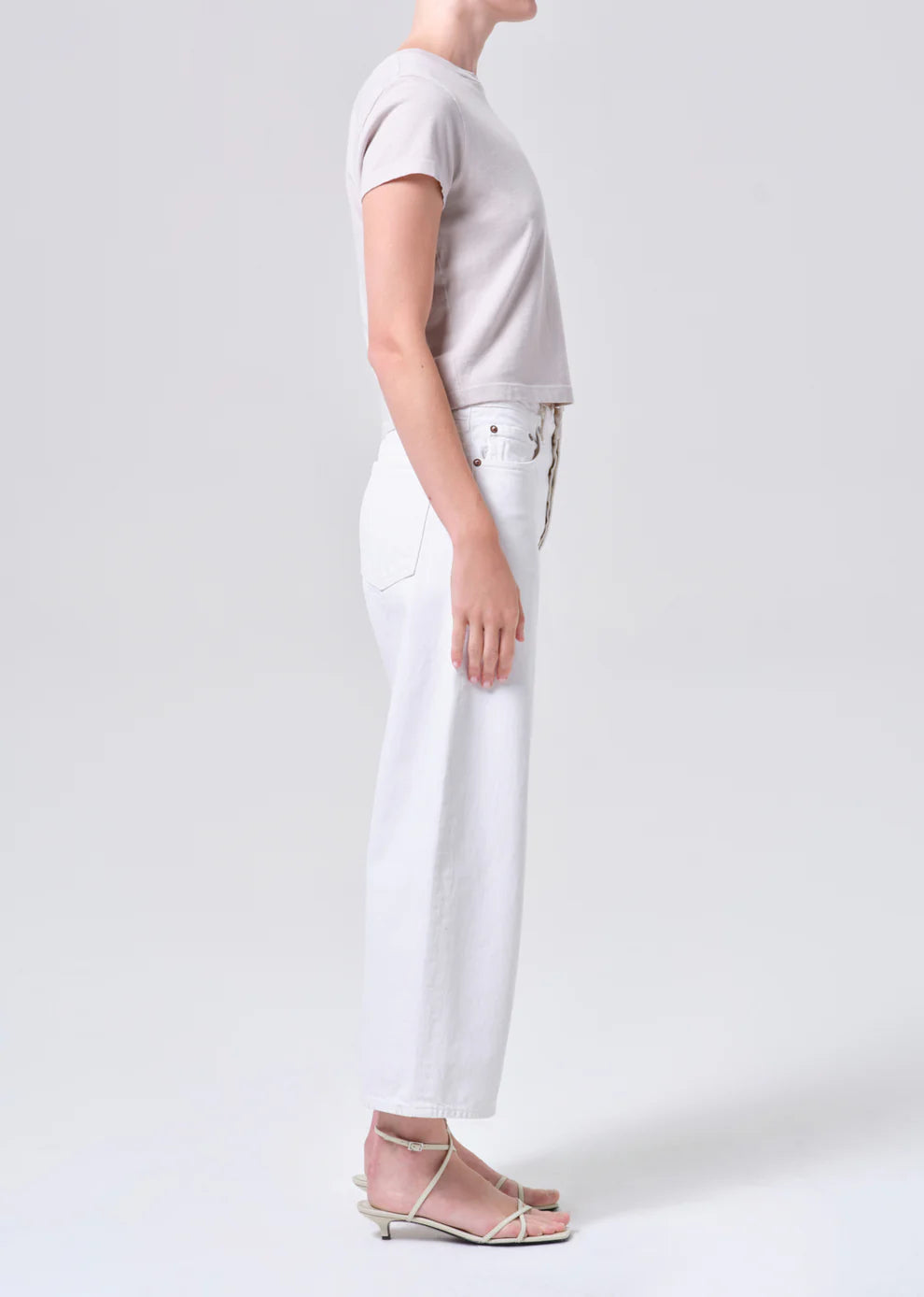 Agolde Arc Jean In Chalk White